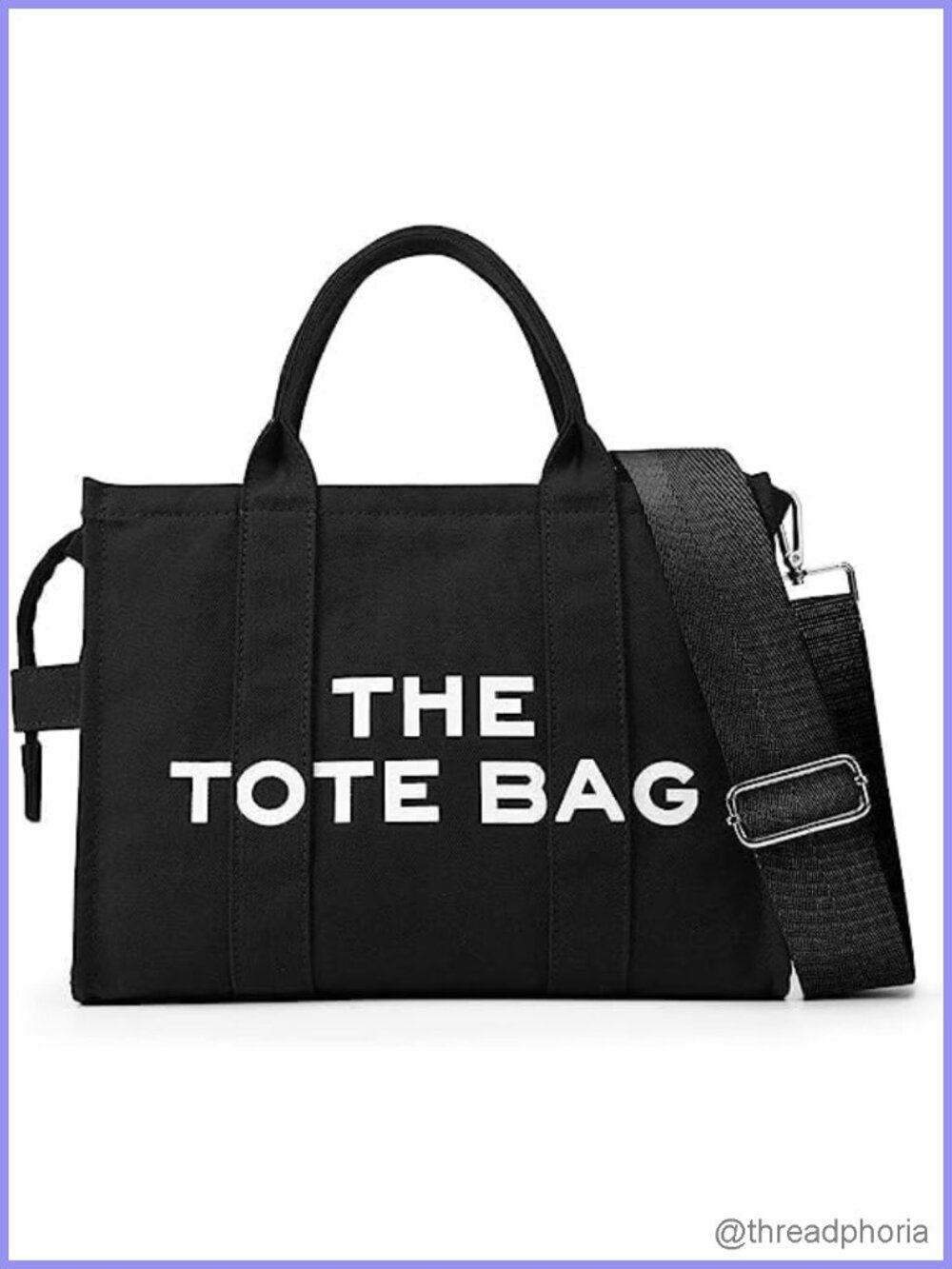 Women Canvas Satchel Tote Bag with Zipper, Crossbody Shoulder Handbag